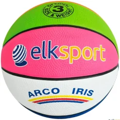 Elk Sport Nova Balón microbasket Nova arcoíris | Talla 3| Balones Iniciación Baloncesto|Baloncesto