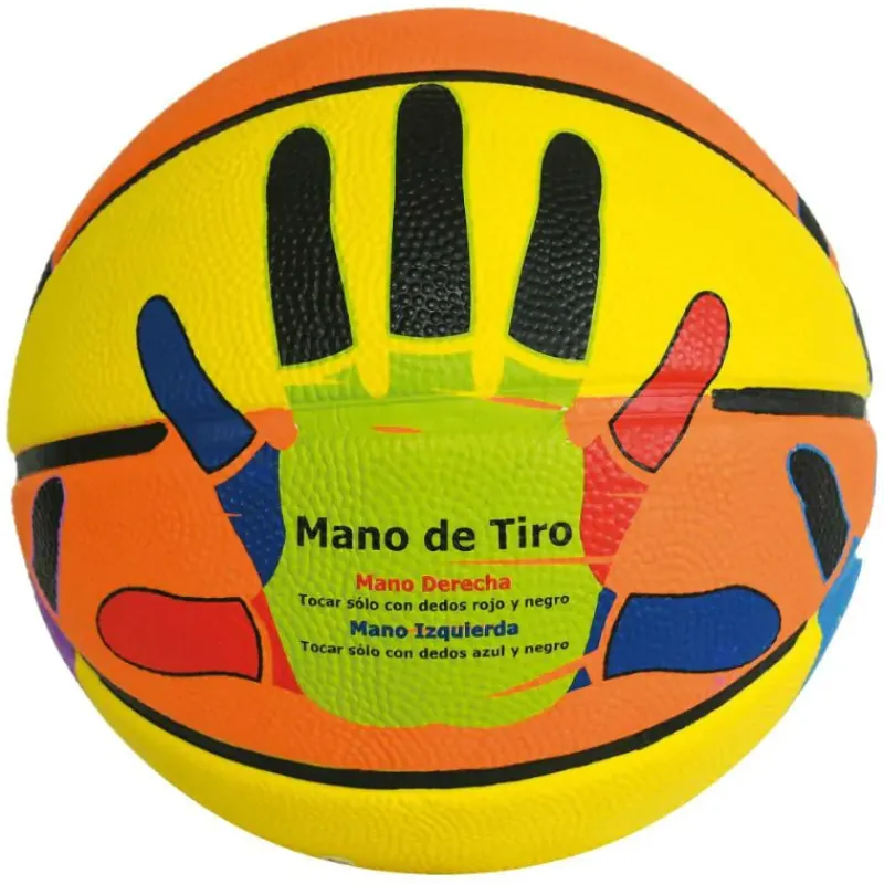Elk Sport Nova Balón minibasket manos dibujadas Nova | Talla 5| Balones Iniciación Baloncesto|Baloncesto