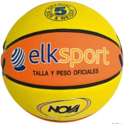 Elk Sport Nova Balón minibasket manos dibujadas Nova | Talla 5| Balones Iniciación Baloncesto|Baloncesto
