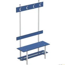 Banco fenólico con zapatero y perchero| Vestuario|Vestuario