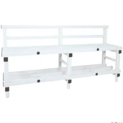 Elk Sport Banco vestuario piscina con respaldo y zapatero| Vestuario|Vestuario