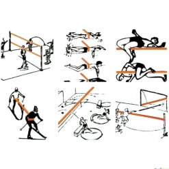 Banda delimitadora elástica Reivo| Entrenamiento|Marcaje Y Delimitación