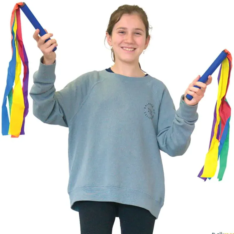 Elk Sport Bastones arcoíris (2 unidades)| Música Y Actividades Expresivas|Expresión Corporal