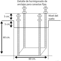 Elk Sport Canasta fija | Vuelo 1,65 m| Baloncesto|Baloncesto