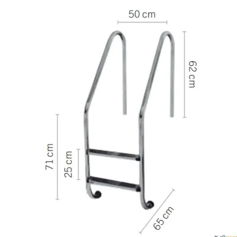 Escalera acceso estándar 2 peldaños| Equipamiento Piscina