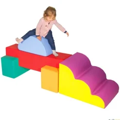 Escalera ondulada de espuma forrada cosida| Formas Geométricas De Espuma|Figuras Espuma Psicomotricidad