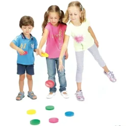 Gymnic Fichas gigantes (9 unidades)| Psicomotricidad|Lanzamiento Y Recepción