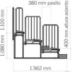 Grada desmontable estándar| Gradas