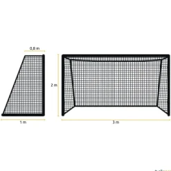 León de Oro Juego 2 redes balonmano / fútbol sala bicolor| Balonmano|Fútbol Sala