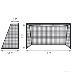 León de Oro Juego 2 redes fútbol 7 | Poliéster| Fútbol|Fútbol