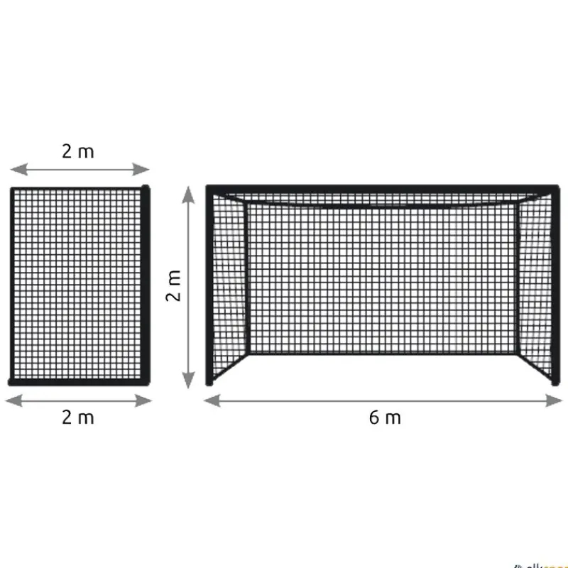 León de Oro Juego 2 redes fútbol 7 bicolor cajón | Polipropileno| Fútbol|Fútbol