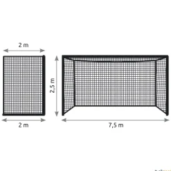 León de Oro Juego 2 redes fútbol 11 cajón | Poliéster| Fútbol|Fútbol