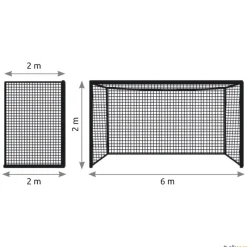 León de Oro Juego 2 redes fútbol 7 cajón | Poliéster| Fútbol|Fútbol