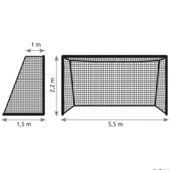León de Oro Juego 2 redes fútbol playa | polipropileno| Fútbol Playa