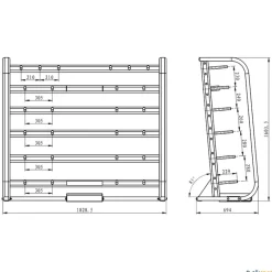 Elk Sport Mueble para barras y discos Body Pump grande| Muebles|Barras