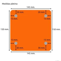 Pletina soporte aro macizo Premium| Baloncesto|Baloncesto