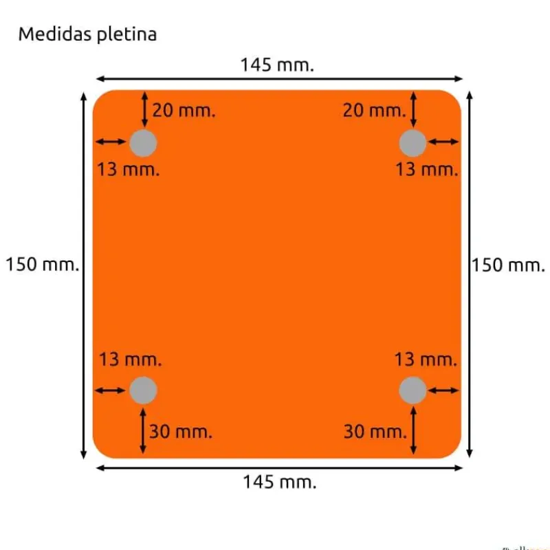 Pletina soporte aro macizo Premium| Baloncesto|Baloncesto