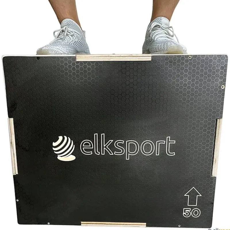 Elk Sport Plio Box de madera antideslizante| Pliometría|Plataformas De Salto
