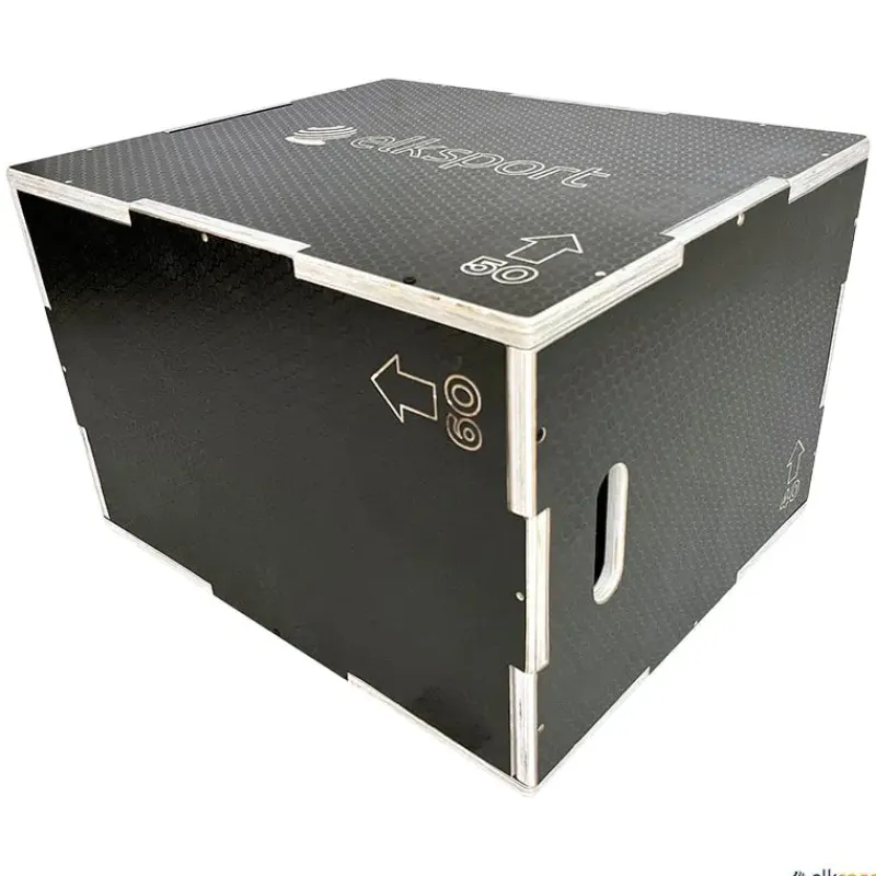Elk Sport Plio Box de madera antideslizante| Pliometría|Plataformas De Salto