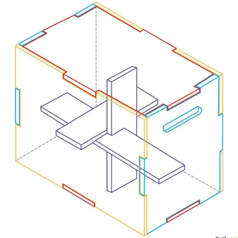 Elk Sport Plio Box de madera antideslizante| Pliometría|Plataformas De Salto