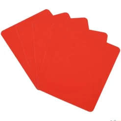 Tarjetas árbitro rojas (5 unidades)| Arbitraje Deportivo|Fútbol