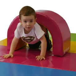 Elk Sport Túnel pequeño de espuma forrada cosida| Formas Geométricas De Espuma|Figuras Espuma Psicomotricidad